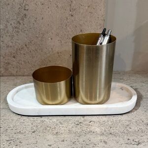 Threshold Gold Desk Organizer Set